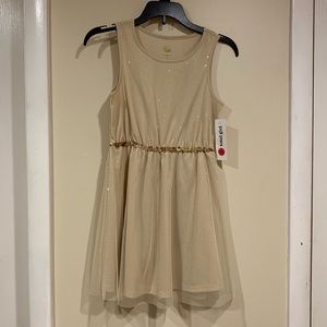 Girls gold party dress